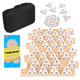 Doreimi Melamine Premium Travel Triangle Domino Game Set With 8 Wooden Holders, Includes 56 Triangular Domino Tiles And Brass Spinner, Classic Family Strategy Board Game For Kids And Adults