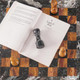 Earthen Crafts Marble Chess Set 15" Inches Handmade Black Zebra And Red Board Games For Adults, Ideal Marble Chess Board Game Set & Chess Pieces For Table Decor