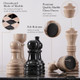 Earthen Crafts Marble Chess Set 15" Inches Handmade Black Zebra And Verona Board Games For Adults, Ideal Marble Chess Board Game Set & Chess Pieces For Home Decor