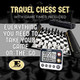 Edgell House Roll Up Chess Set Portable Includes Travel Chess Mat With Chess Board Pieces And Dgt Chess Timer Clock All In One Portable Chess Equipment Set