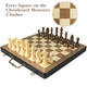 Elongdi 18.5 Inch Wooden Chess Set With Handle,Chess Sets For Adults Kids Portable Folding Board Games With 4.5" King And 2 Extra Queens Handmade Large Pieces With Storage Slots Elongdi 18.5 Inch Wooden Chess Set With Handle,Chess Sets For Adults Kids Portable Folding Board Games With 4.5" King And 2 Extra Queens Handmade Large Pieces With Storage Slots