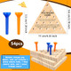 Feradny 54 Pack Wooden Triangle Peg Game Fun Peg Board Games Learning Puzzles Strategy Toy Family Wooden Educational Board Game For Teens Adults Travel Gathering