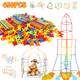 Ggiibro Creative Straw Stem Building Toys 450Pcs Aged For 3-5 5-7 Preschool Kids Constructor Toy Thin Tube Toy Diy Educational Interlocking Plastic Engineering Toys Kit For Boys And Girls