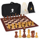Ghooi 20'' Tournament Chess Set Foldable Silicone Chess Board Game Chess Pieces 3.8'' King Height Portable Travel Roll Up Chess Game Set For Adults And Kids With Storage Bag Family Board Game Ghooi 20'' Tournament Chess Set Foldable Silicone Chess Board Game Chess Pieces 3.8'' King Height Portable Travel Roll Up Chess Game Set For Adults And Kids With Storage Bag Family Board Game