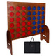Gothink 3 Foot Giant Wooden 4 In A Row Game With Carrying Bag, Connect The 4 Discs Of Same Colour In A Row Game For Outdoor School Field Day