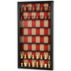 Grhonior Wall Mount Chess Board Game Wooden Giant Chess Game Set Vertical Hanging Display Case Family Play Game Art Decor For Home (Flame)
