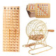 Gse Games & Sports Expert Gse Games & Sports Expert Deluxe Bingo Game Set With Large Brass Cage, 50 Shutter Slide Cards, Master Board, Calling Balls For Large Groups, Parties, Bingo Hall, Game Night
