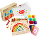 Inifeidala Toddler Learning Montessori Toys For 3 4 5 6 Year Old,Rainbow Stacking And Color Sorting - Number Crunching Clip Bead Matching -Wooden Peg Board Bead Game - Fine Motor Skills Toys Inifeidala Toddler Learning Montessori Toys For 3 4 5 6 Year Old,Rainbow Stacking And Color Sorting - Number Crunching Clip Bead Matching -Wooden Peg Board Bead Game - Fine Motor Skills Toys