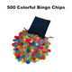 Junwrrow Deluxe Bingo Game Set- 6Inch Wheel Cage,500 Colorful Chips With A Bag,50 Bingo Cards,500 Sheets Paper Cards,75 Balls With A Bag,Master Board, Storage Bag -Ideal For Large Groups, Parties