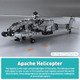 Microworld 3D Metal Puzzle Military Model Kits, Apache Helicopter Airplane Models Kits To Build For Kids Boys Teens Men, Diy Toys Brain Teaser Puzzles, 3D Puzzle Model Kits Creative Birthday S, 567 Pcs