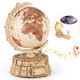 Miebely 3D Wooden Puzzles For Adults Usb Charging Illuminated Globe Music Box Diy Led Wood Model Building Kits With Space Projector Stem Toys For Kids Desk Decor For Boys/Girls Ages 8+