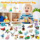 Moontoy Party Favors For Kids, 24 Pack Animals Building Blocks Toy For Goodie Bag Stuffers Valentines Day Mini Building Set Party Favors For Birthday For Boys Girls Ages 6-12+