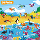 Moontoy 24 Pack Party Favors For Kids, 3-In-1 Mini Animals Building Blocks Sets For Easter, Birthday, Goodie Bag Stuffers, Classroom Prizes For Boys Girls Ages 3-12