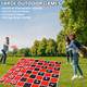 Musictree 2 In 1 Giant Checkers & Large Tic Tac Toe Game Set (4.6Ft X 4.6Ft), Jumbo Checkers Outdoor Lawn Games With Chess Board Mat & 4 Ground Stakes, Giant Indoor Outdoor Games For Kids, Yard, Camping Party