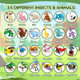 Nomisurit 24 Pack Party Favors For Kids, 72 Kinds Of Animals Building Block Sets, Small Building Bricks Toy For Goodie Bags Stuffer Classroom Prizes, Christmas Birthday For Boys Girls Ages 6-12