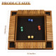 Oumoda 14 Inches 1-4 Players Shut The Box Dice Game D 12 Numbers Wooden Board Table Math Game With 12 Dice Close The Box For Adult Kids, Family Classroom Home Or Bar