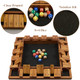 Oumoda 14 Inches 1-4 Players Shut The Box Dice Game D 12 Numbers Wooden Board Table Math Game With 12 Dice Close The Box For Adult Kids, Family Classroom Home Or Bar