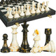 Oumoda 15" Large Chess Set For Adults- Weighted Acrylic Pieces Including Extra 2 Queens, 3.5" King W/Leather Base, Portable Folding Marbling Wooden Chess Board - Travel/Family Game & Elegant Oumoda 15" Large Chess Set For Adults- Weighted Acrylic Pieces Including Extra 2 Queens, 3.5" King W/Leather Base, Portable Folding Marbling Wooden Chess Board - Travel/Family Game & Elegant