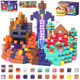 Playtigo 154Pcs Magnetic Blocks Mine Magnet World Block Cubes Toy With Magnet Board For Kids Ages 4-8, Magnetic Tiles Kids Sensory Birthday S Game Toys For Boys & Girls Ages 3+