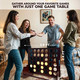 Quokka Giant Connect Game 4-In-1 Superset - Brown Four In A Row - Wooden Jumbo Family Friends Game For Adults - Backyard Family Party - Big Chess & Checkers - Indoor Games - Wooden Tic Tac Toe