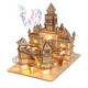 Sancoomeer 3D Wooden Puzzles For Adults Teens, Architecture Building Set With Led Lighting, Diy Model Craft Kit, Music Box Rolling Beads Brain Teaser To Build Educational Toys, Retro Castle, Creative