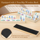 Soopotay 4 Player Games, Mexican Train Dominoes Set With Numbers, 4 Wooden Racks, 91 Tiles, Portable Case, D12 Dominos Set For Adults, Board Game For Adults, Easter Basket Stuffers, Easter S For Men Women