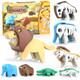 Toycost Magnetic Animal Building Toys, Stem Toddler Learning Toys 3D Puzzle Animals For Boys Girls, Educational Magnetic Travel Montessori Toy Lion Elephant Crocodile, Unique Birthday For Kids 3 4 5 6 7
