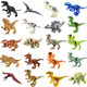 Toysvill Compatible Dinosaurs Mini Figures For Jurassic World Building Blocks Toys (Set Of 20 Pieces) With Moving Parts. T Rex, Dragon Sword, Pterodactyl, Tyrannical Dragon, Stygimoloch Et Al.