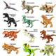 Toysvill Compatible Dinosaurs Mini Figures For Jurassic World Building Blocks Toys (Set Of 20 Pieces) With Moving Parts. T Rex, Dragon Sword, Pterodactyl, Tyrannical Dragon, Stygimoloch Et Al.
