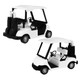 Toyvian 2Pcs Kids Mini Golf Cart Toy Golf Cart Cake Toppers Mini Diecast Alloy Golf Model Pullback Action Toy For Golfcart Birthday Decoration Golf Theme Party Supplies (White)