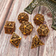 Uonuot Metal Dice Set Hollow Polyhedral Flying Dragon Metal Dice 2 Sets For Dungeons And Dragons Rpg Mtg Table Games D&D Pathfinder Shadowrun And Math Teaching