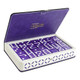 Vovotuzzi Dominos Set For Adults And Kids - Domino Set For Classic Board Games - Thick Jumbo Dominoes Double 6 For Travel Games - Purple Domino'S 28 Tiles With Case
