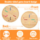 Wahartoly Circular Large Marble Board Game With Double-Sided Painted Wooden Fast Track Board Game With 30 Marbles 6 Dice4-Player Game 6-Player Game Universal Original Natural Marble (Burnt Color)