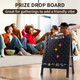 Wfunrite Prize Drop Game Board, 21"X30" Double-Sided Foldable Design With Wooden A-Frame Chalkboard Sign For Family, Carnival, Trade Show & Party - Includes 10 Coin Drop Discs And Chalk Set, Portable Design
