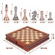 Wjzdy 12.5-Inch Wooden Chess Set With Weighted Metal Chess Pieces, Storage Drawer Wooden Chess Board, Includes 2 Extra Queens – Premium Board Games Metal Chess Set For Adults And Chess Enthusiasts