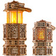 Wood Trick Antique Lantern Luminous Led 3D Wooden Puzzles For Adults To Build - 2-Mode Lighting - Engineering Diy Project Mechanical 3D Puzzle Model Kits For Adults