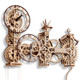 Wooden.City Steampunk Wall Clock Kit – 3D Wooden Puzzle For Adults, Mechanical Diy Clock Model, Working Wall Art (257 Pieces) Made In Eu