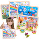 Wuzhineisn Jigsaw Puzzles Wooden Puzzles For Kids Ages 3-5 Preschool Educational Brain Teaser Boards Toddlers Toys Dinosaur Farm Zoo Sea World S For 3 4 5 6 Year Old Boys Girls 4 Packs 24 Pcs