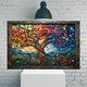 Mosaic Tree of Life Art Vintage Rustic Canvas Wall Art - 12x18in Unframed Poster- Home & Office Decor for Living Room, Bedroom, Kitchen & Cafe Mosaic Tree of Life Art Vintage Rustic Canvas Wall Art - 12x18in Unframed Poster- Home & Office Decor for Living Room, Bedroom, Kitchen & Cafe
