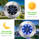 Uniqus Solar Ground Lights, 8 Pack, Waterproof Outdoor Lights For Garden Yard Patio Pathway Driveway Deck, Multicolor Solar Disk Uniqus Solar Ground Lights, 8 Pack, Waterproof Outdoor Lights For Garden Yard Patio Pathway Driveway Deck, Multicolor Solar Disk