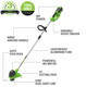 Greenworks 24V 12-Inch Cordless String Trimmer, 2.0 AH Battery Included, ST24B210