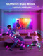 Cciland Tv Led Backlight With Camera For 55-65 Inch Screens 13Ft Led Strip Lights Sync To Screen & Music Rgb Built In Chip Strip Lights Color Changing Smart App Control Usb Power