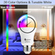 Nawvace Led Color Changing Light Bulb With Remote Control 60W Equivalent Rgb Bulbs 8W Dimmable E26 A19 2700K-6000K Warm White Indoor/Outdoor Colored Light Bulbs For Bedroom Living Room 2-Pack Nawvace Led Color Changing Light Bulb With Remote Control 60W Equivalent Rgb Bulbs 8W Dimmable E26 A19 2700K-6000K Warm White Indoor/Outdoor Colored Light Bulbs For Bedroom Living Room 2-Pack