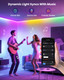 Pak 26.25Ft Rgb+Ic Led Strip Lights For 75-100 Inch Tv Backlight Behind Tv With Music Sync Bluetooth App & Voice Control 44 Scene Modes Ambient Lighting For Gaming Bedroom Living Room Mood Lighting Pak 26.25Ft Rgb+Ic Led Strip Lights For 75-100 Inch Tv Backlight Behind Tv With Music Sync Bluetooth App & Voice Control 44 Scene Modes Ambient Lighting For Gaming Bedroom Living Room Mood Lighting