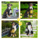 Afirst Dog Garden Statue - Outdoor Decor With Solar Lantern Lovely Bernese Mountain Dog Figurine Patio Lawn Yard Art Ornaments Housewarming