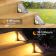 Ahaorigin Solar Step Lights For Outside 8 Pack Bright Led Spot Lens Triangle Solar Stair Light Outdoor Waterproof Outdoor Deck Lights For Yard Porch Patio Driveway Railing Warm White