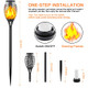 Airreik 16-Pack Solar Torch Lights With Flickering Flame 12 Led Outdoor Landscape Lighting - Waterproof Auto Dusk To Dawn Tiki Torches For Garden & Pathway Yard Decor Festival Ambience Light