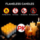 Antizer Flameless Candles Battery Operated Real Wax Led Candles Set Of 12 Battery Operated Candle With Remote Control For Party Wedding Holiday Decoration (D 2.2" X H 5")