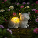 Apobatk Garden Decor Solar Cat Statue With Warm Glow - Unique Birthday Christmas & House Warming S For Women Mom Cat Lovers - Outdoor Yard Art For Lawn Patio Backyard & Balcony Decor