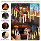Arlba Halloween Decorations With 4 Halloween Hanging Light Witch Light 12 Pcs Halloween Floating Candles Flickering Warm Light Flameless Floating Led Candle With Wand For Harry Potterchristmasparty